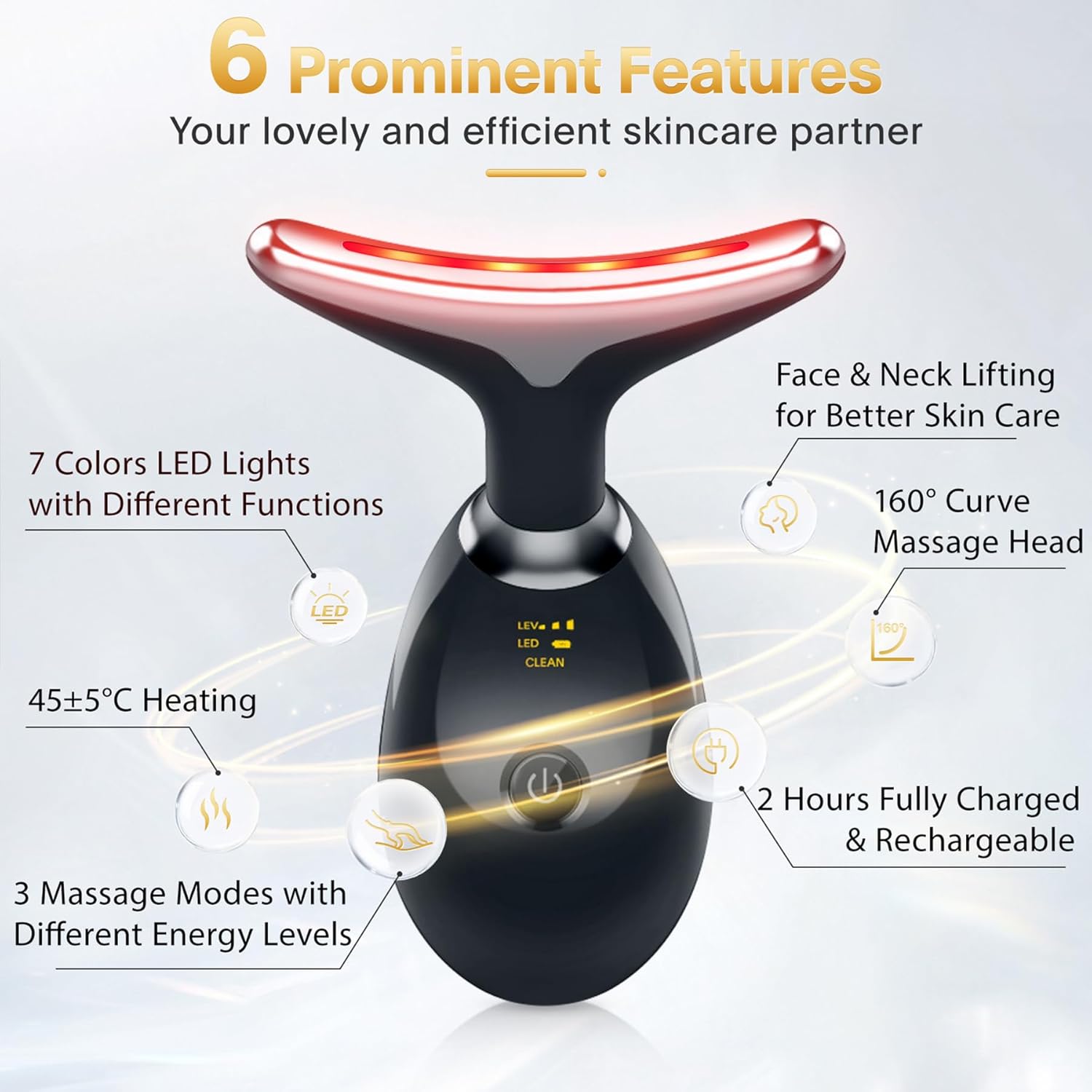 7-in-1 Red Light Therapy Device for Face and Neck