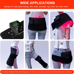 Cordless Infrared Red Light Therapy Pad for Back Knee Leg