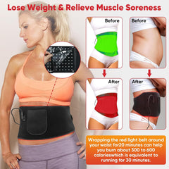 Infrared Red Light Therapy Wrap Belt for Body with Heat & Vibration Massage