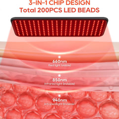 Infrared Red Light Therapy Lamp Device for Face and Body