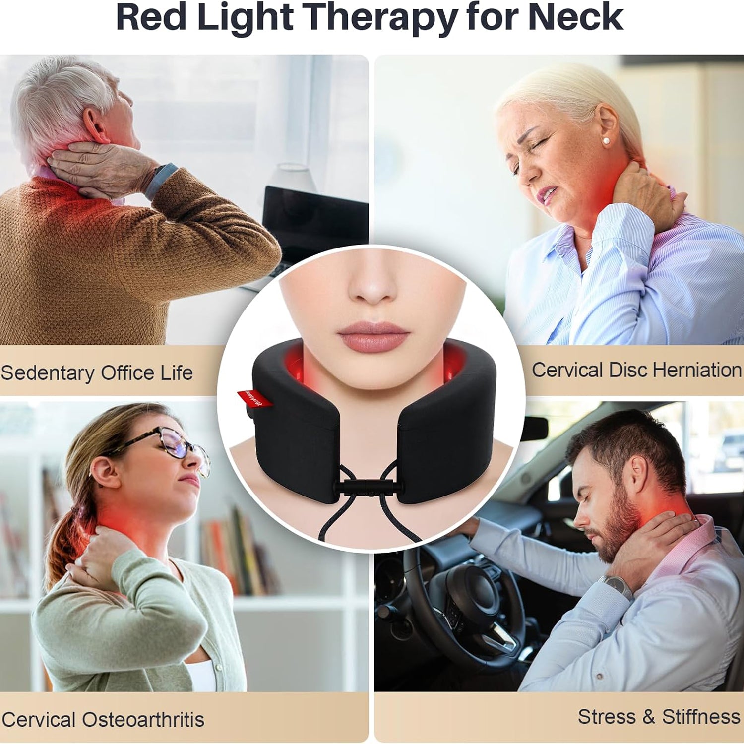 Portable Infrared Red Light Therapy for Neck Pain Relief