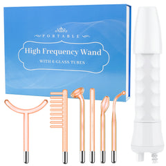 High Frequency Facial Wand Devices with 6 Glass Tubes For Micro-care Skin Care