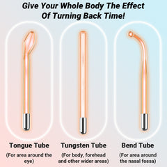 High Frequency Facial Wand Devices with 6 Glass Tubes For Micro-care Skin Care