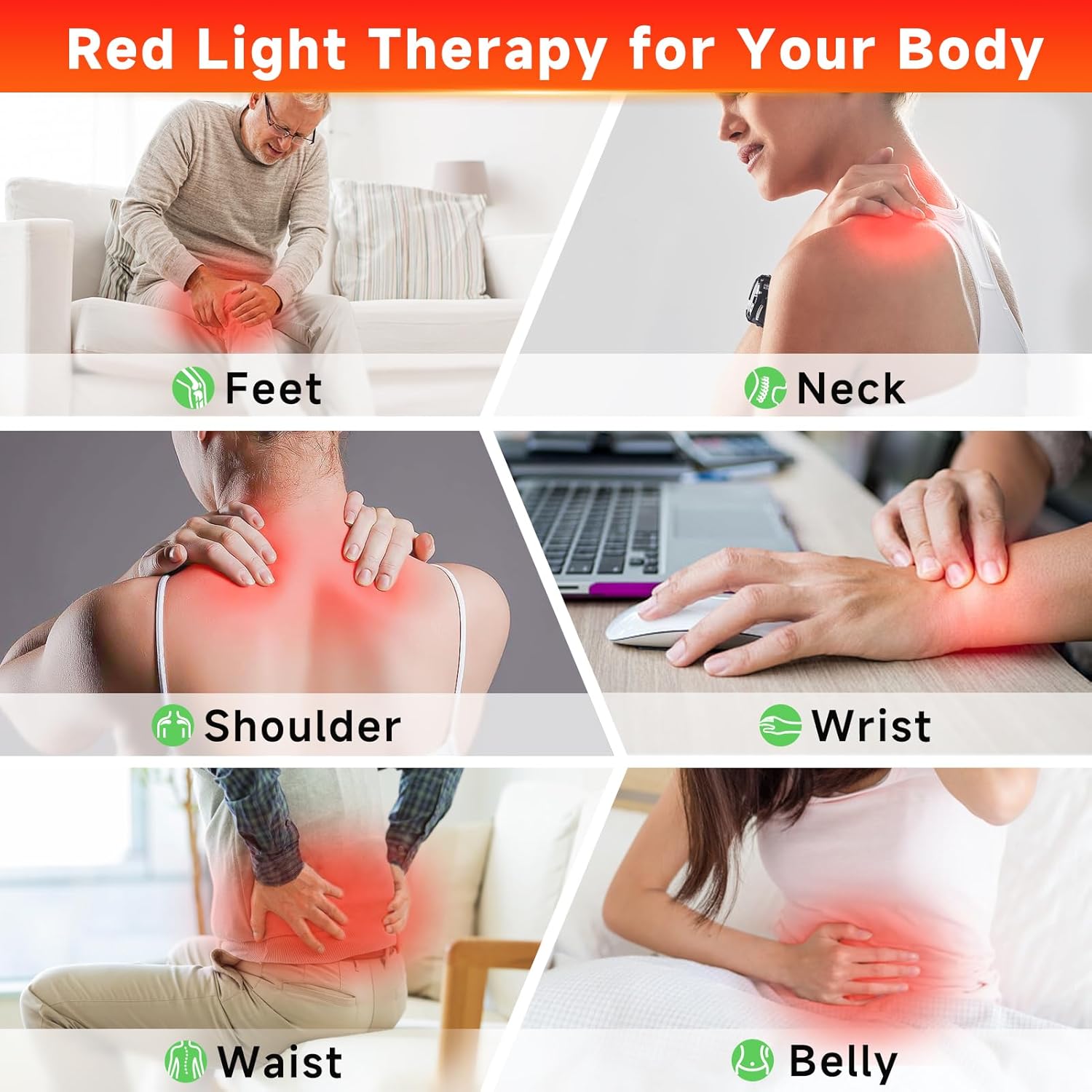 Red Light Therapy, 3 in 1 Infrared Light Therapy with Stand