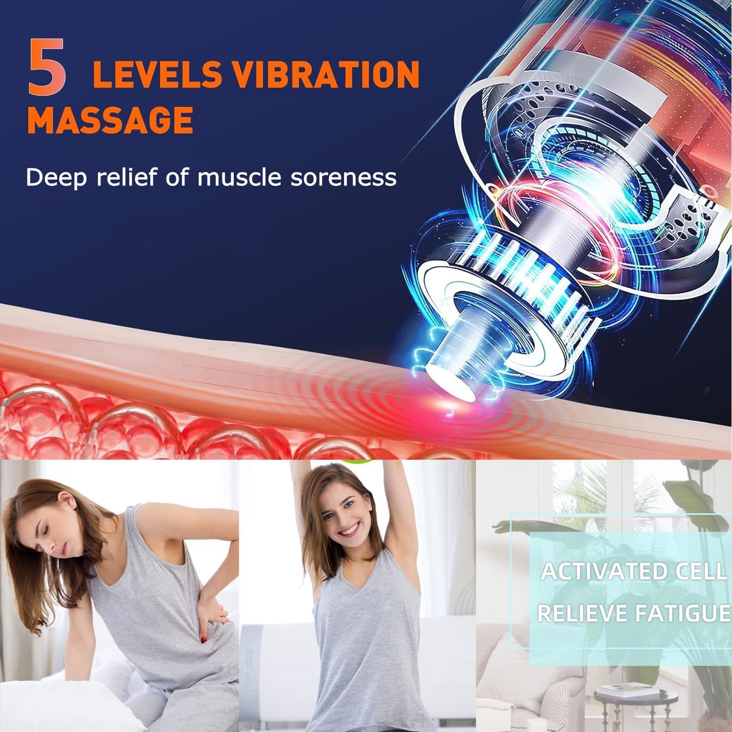 Infrared Red Light Therapy Device Wrap for Body with Vibration