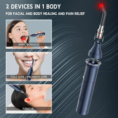 Red Light Therapy Device, Cold Sore Canker Sore Treatment for Lips Mouth Nose Ear Knee Feet Hands Joint Muscle