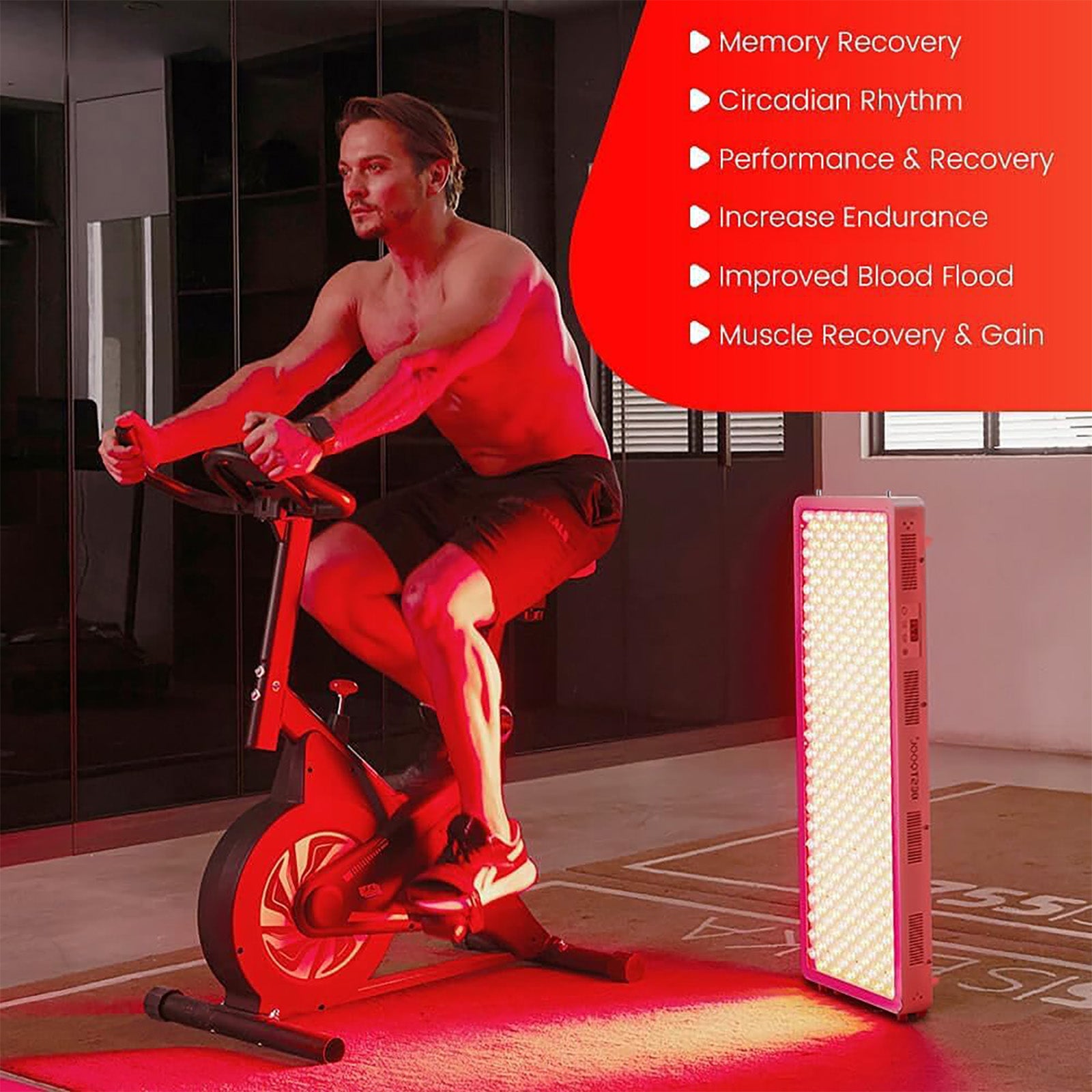 Red Light Therapy Device for Body, High Power Red Light Panel for Recovery, Skin Health, Pain Relief. 340W