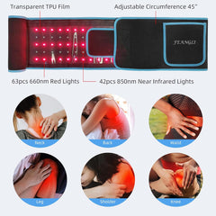 Infrared Red Light Therapy Wrap Belt for Body with Controller