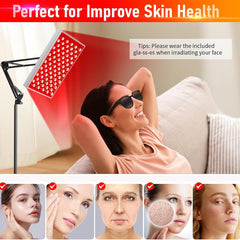 Infrared Red Light Therapy Lamp For face and Body with Stand