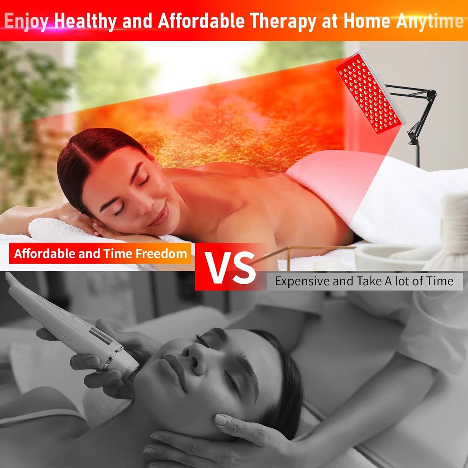 Infrared Red Light Therapy Lamp For face and Body with Stand