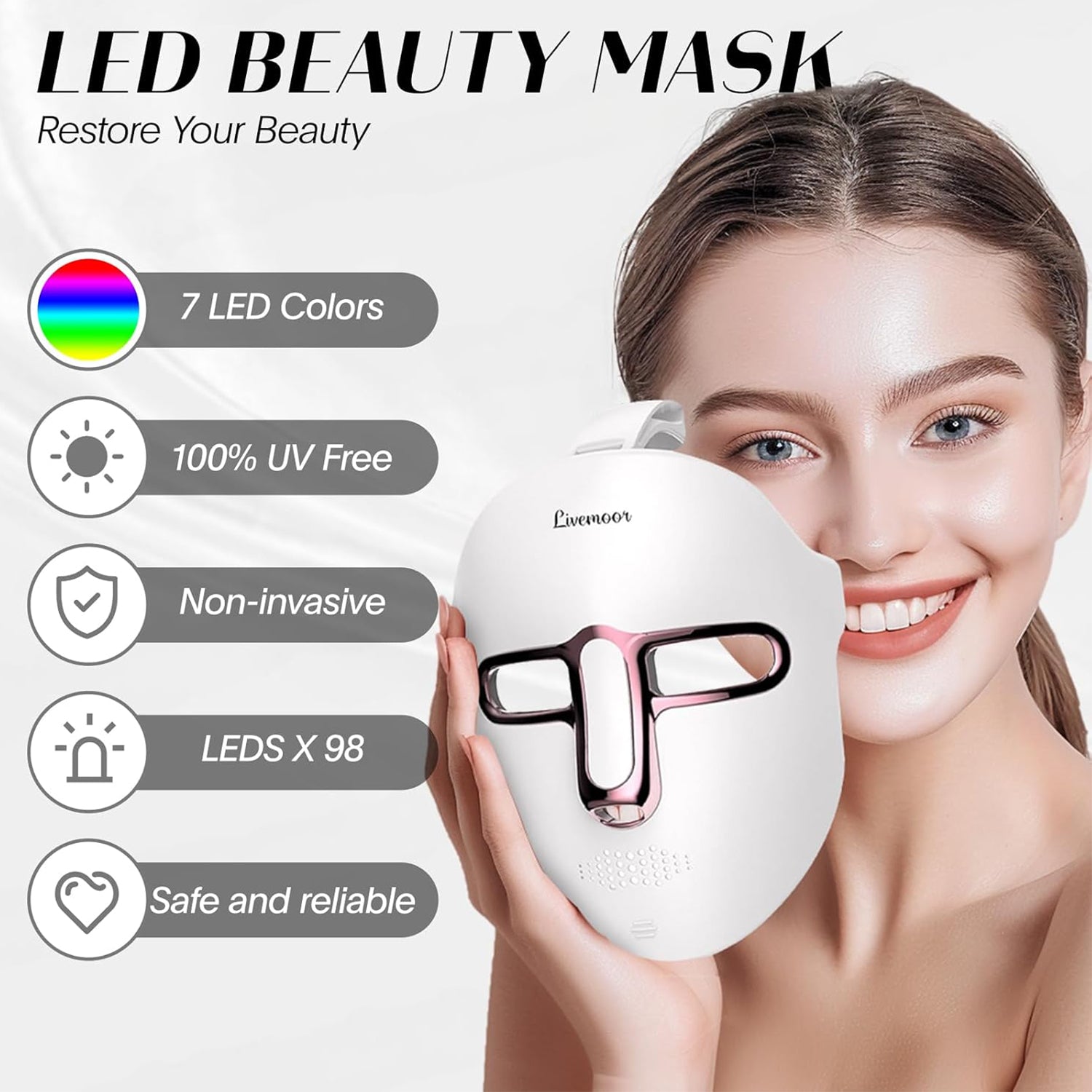 Red Light Therapy Mask for Face, Led Face Mask Light Therapy