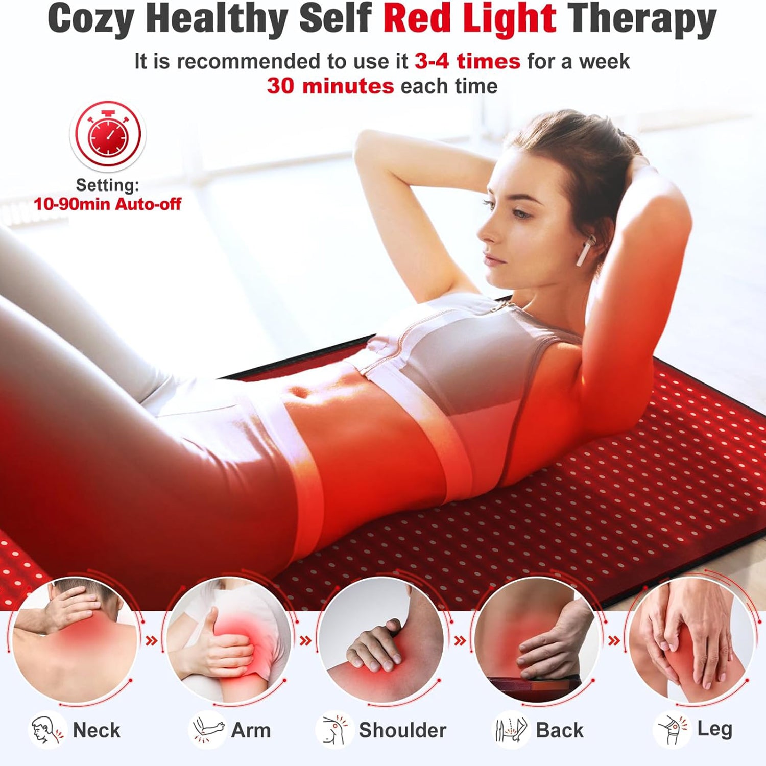 Infrared Red Light Therapy Mat for Body 71′′x 31′′