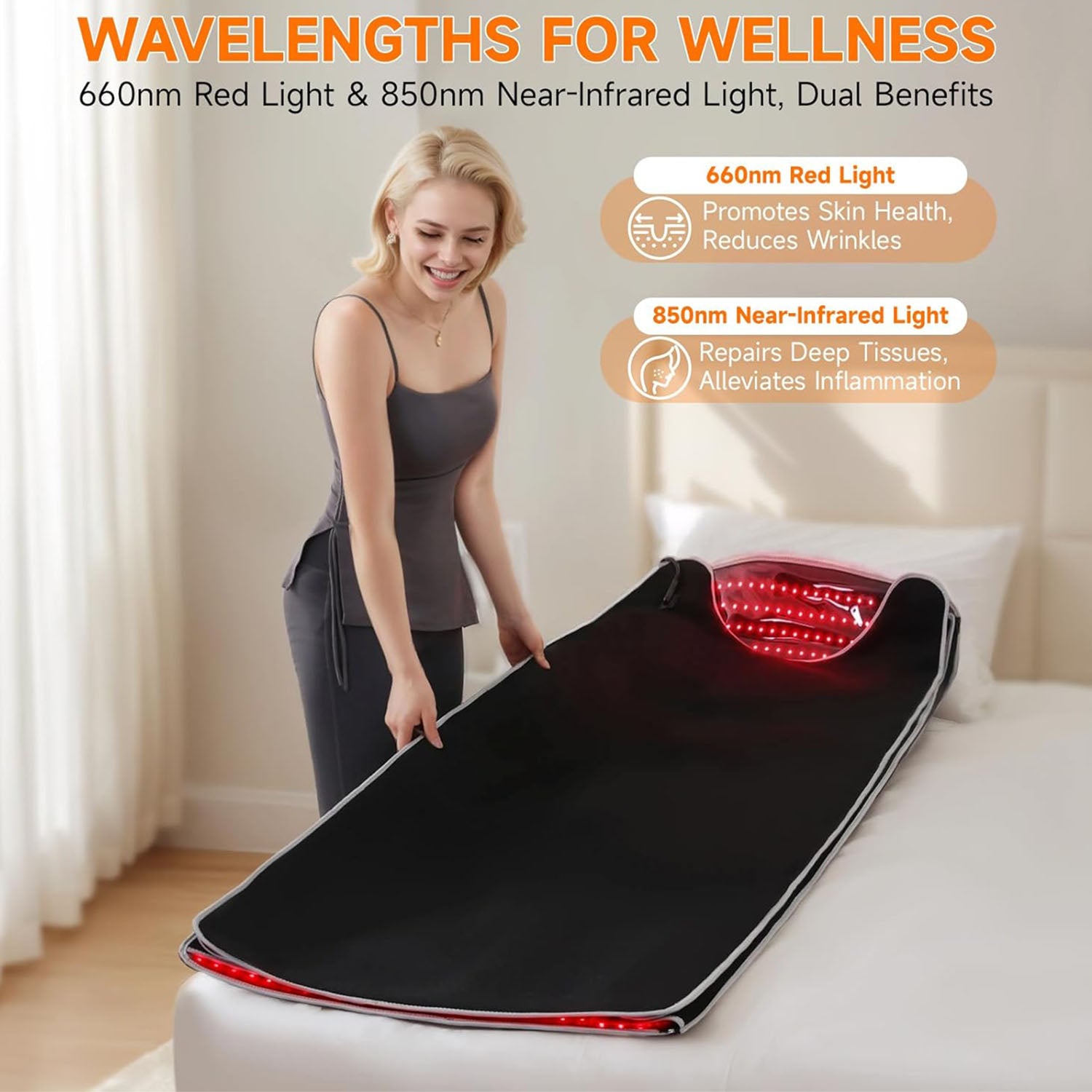 Red Light Therapy Mat for Full Body 75”x 35”