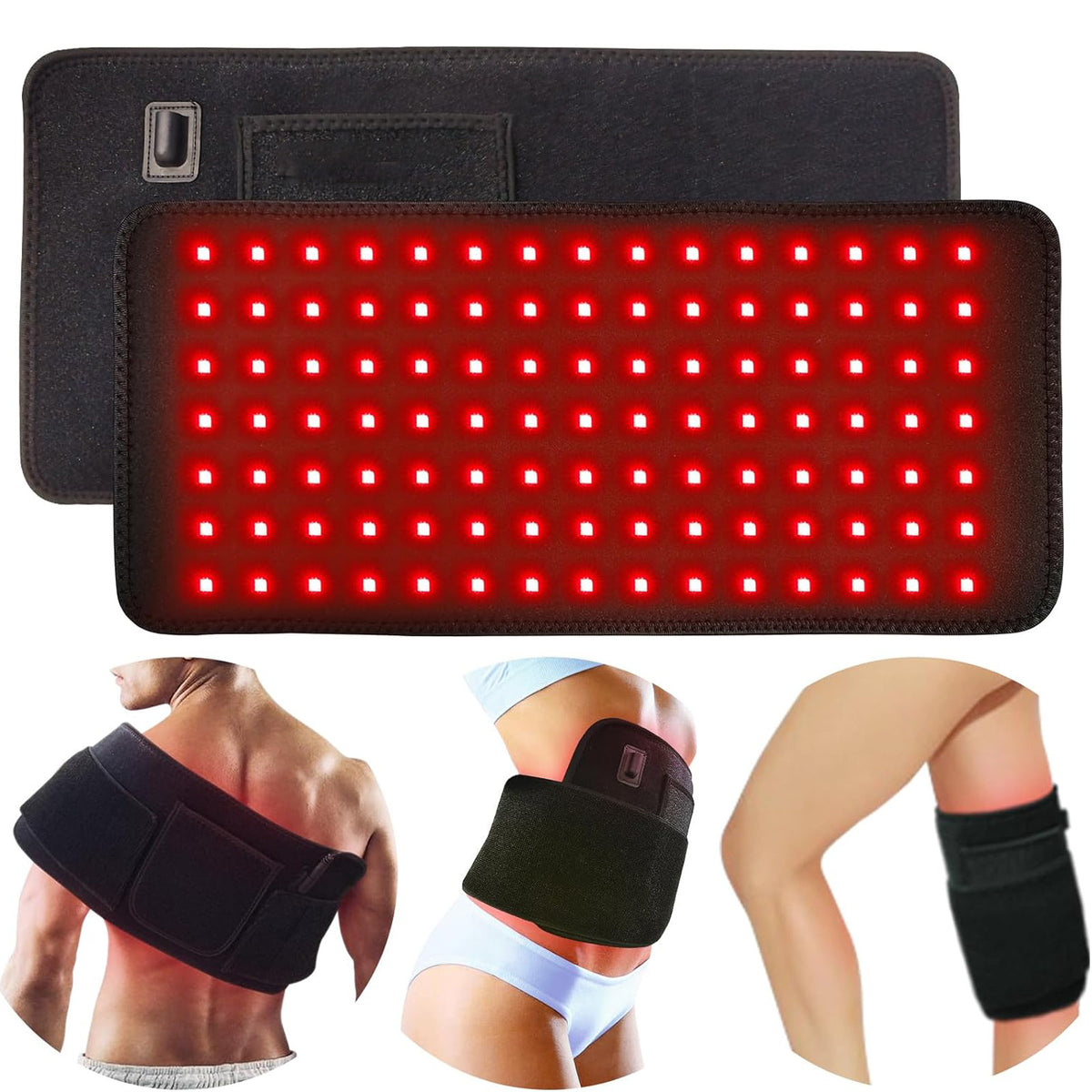 Red Light Therapy Pad for Body Back Knee Hands Feet,LED Light Therapy Wrap Belt Gift for Women Men