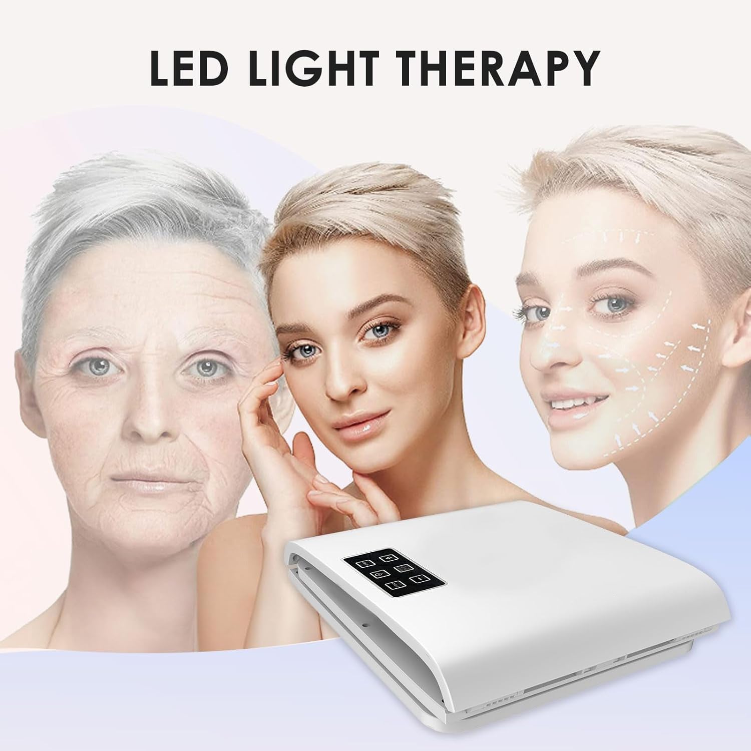 Red Light Therapy for Face, 7 Colors Facial Led Light Therapy Face Mask