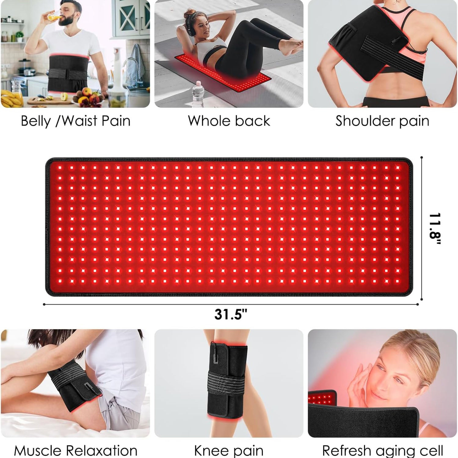 Extral Large Infrared Red Light Therapy for Body 31.5′′ x 11.8′′