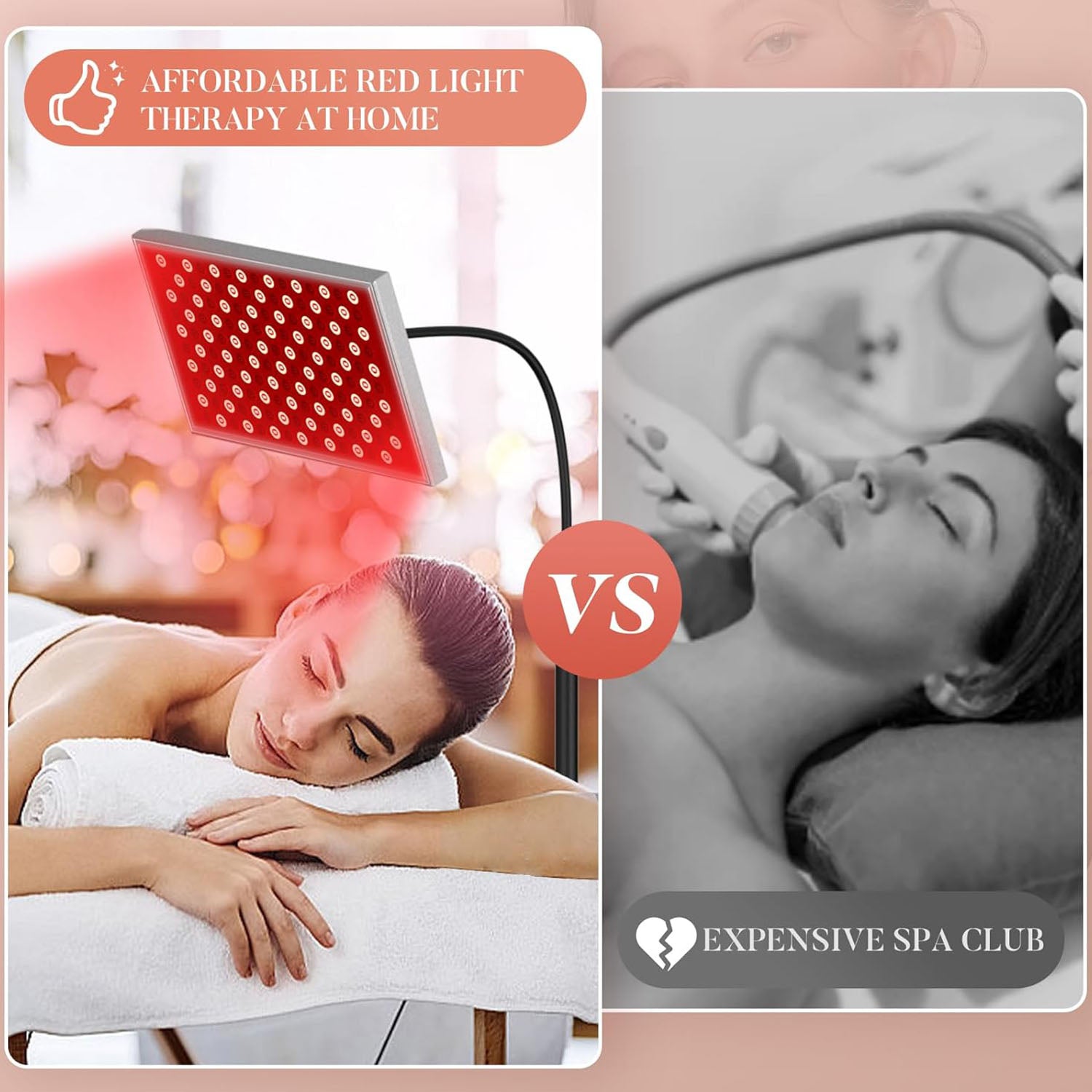 Red Light Therapy for Body, Infrared Light Therapy Panel with Stand