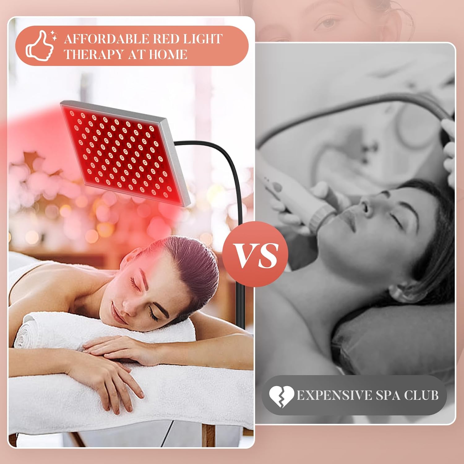 Red Light Therapy for Body, Infrared Light Therapy Panel with Stand