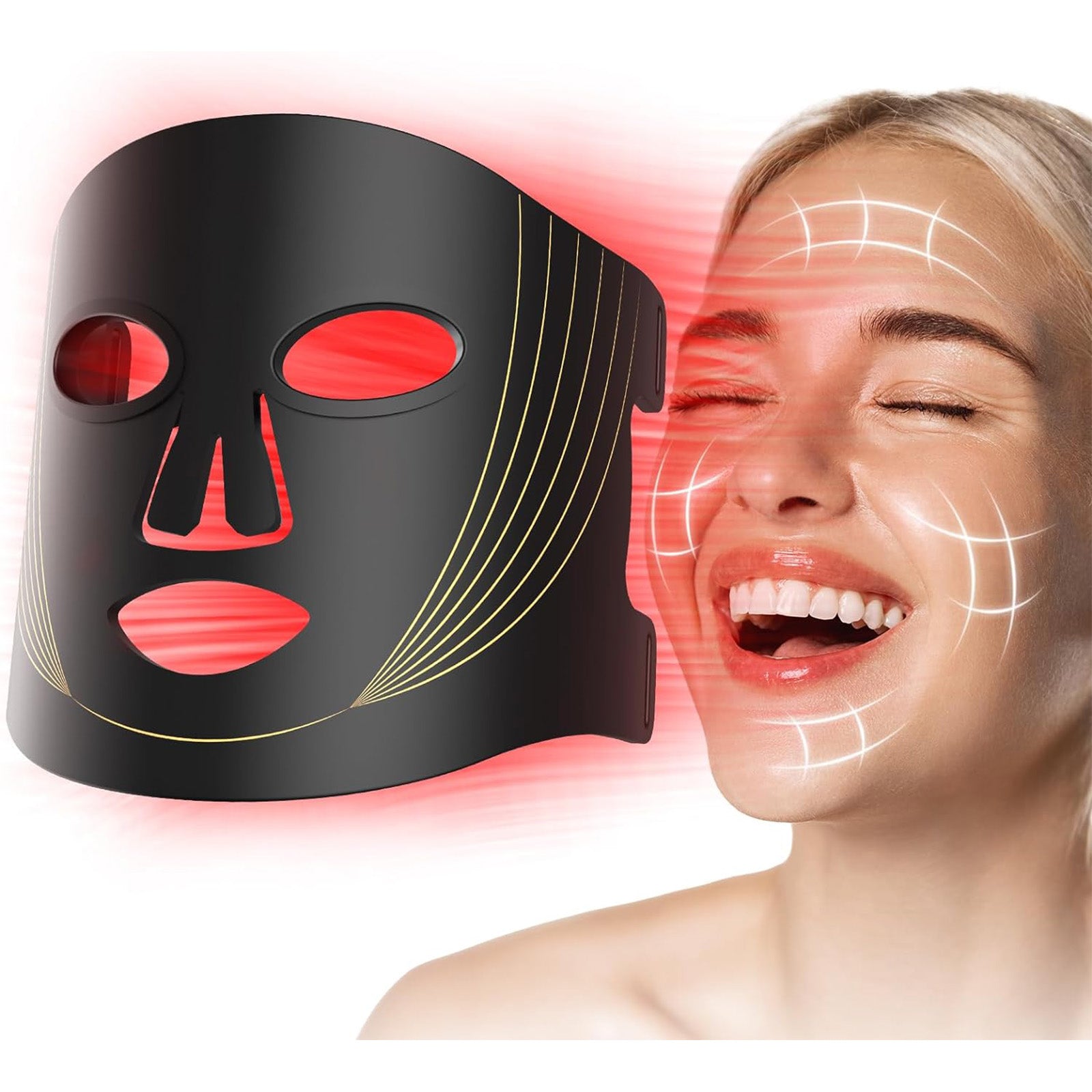 Red Light Therapy for Face, Led Red Light Therapy Mask with Remote