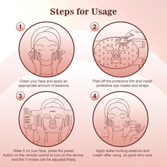 Red Light Therapy for Face, Led Red Light Therapy Mask with Remote