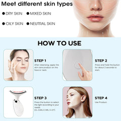 Infrared Red Light Therapy for Face,7 Color LED Face Mask Light Therapy for Skin Care