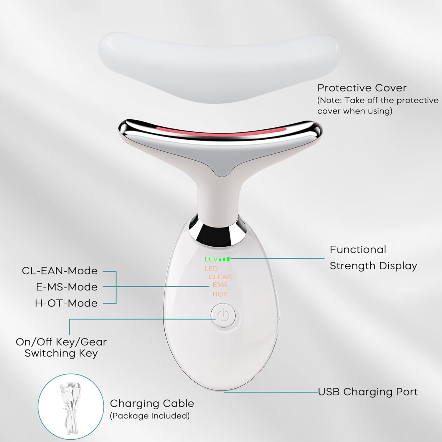 Infrared Red Light Therapy for Face,7 Color LED Face Mask Light Therapy for Skin Care