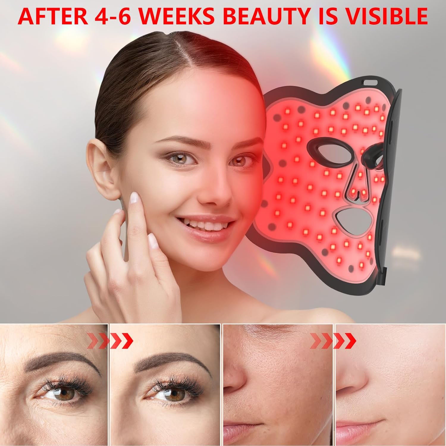 Red Light Therapy for Face, LED Face Mask for Skin Care