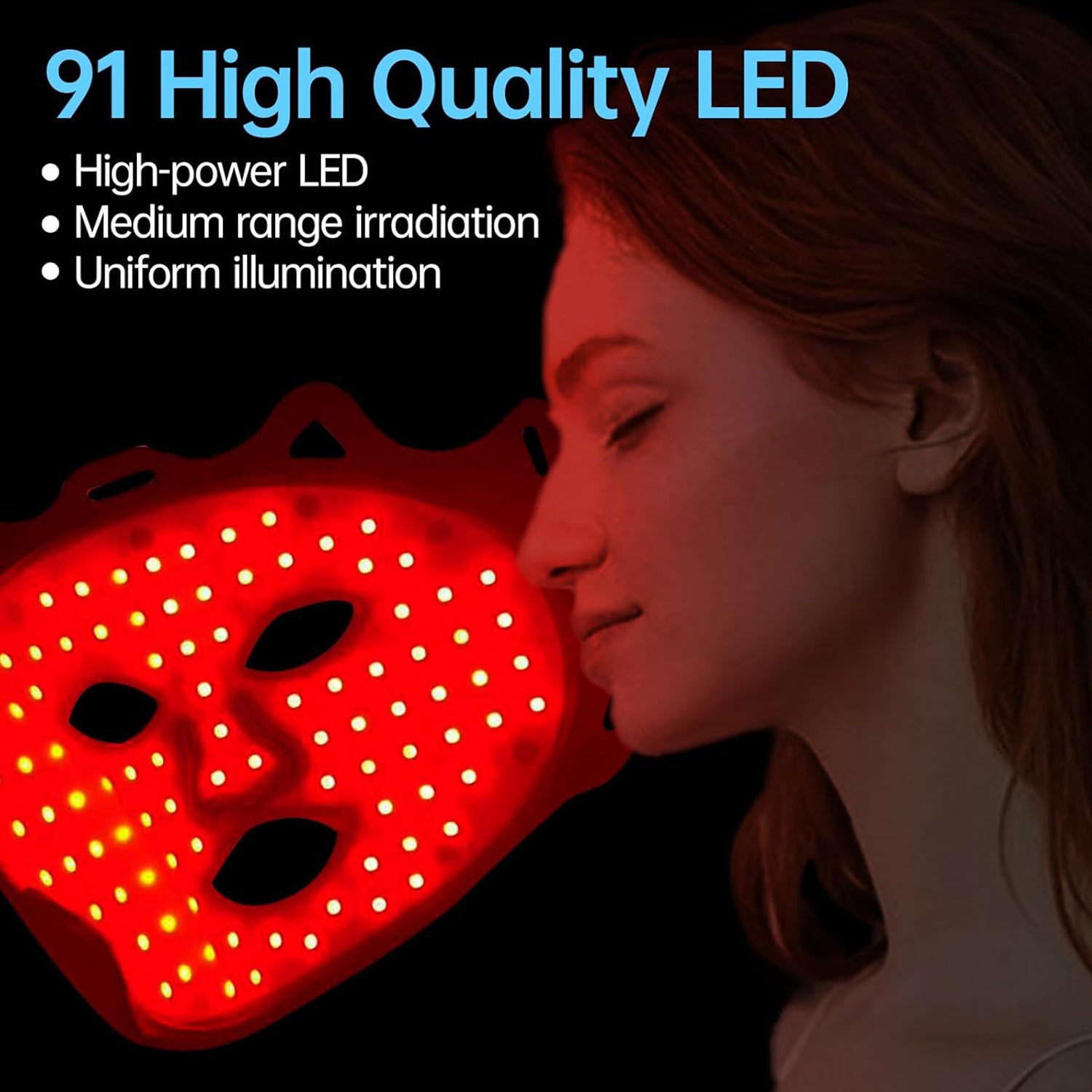 Red Light Therapy for Face, 7 Colors LED Face Mask Light Therapy