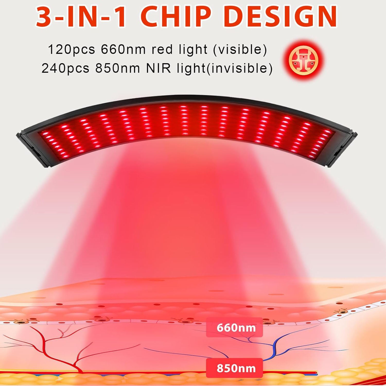 Infrared Red Light Therapy Lamp for Face and Body