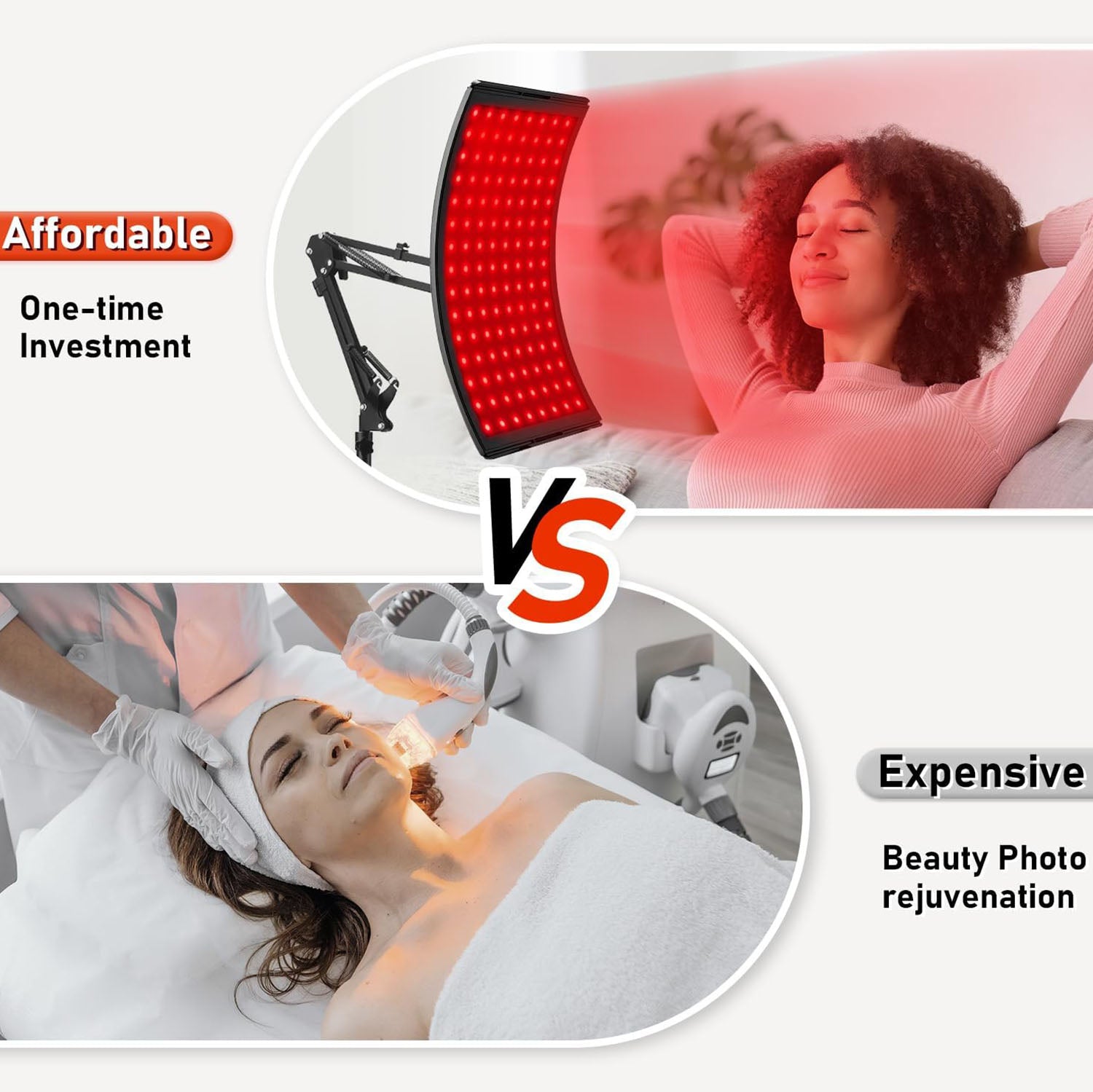 Infrared Red Light Therapy Lamp for Face and Body