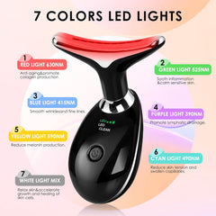 Red Light Therapy For Face and Neck with 7 Color, Facial Massager