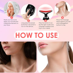 Red Light Therapy For Face and Neck with 7 Color, Facial Massager